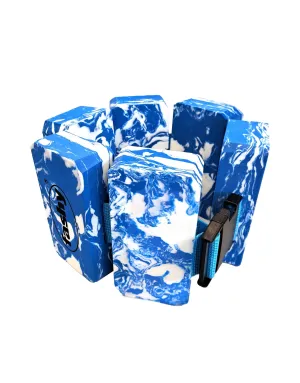 Adult Aqua 6-Pads Swim Belts - Blue/White