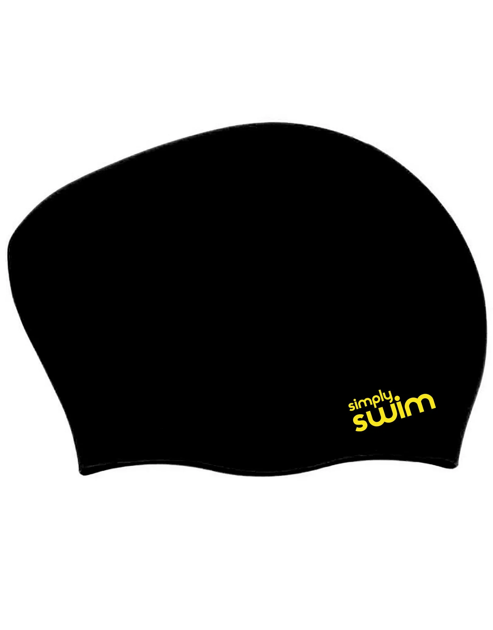 Adult Long Hair Silicone Swim Cap - Solid Colours