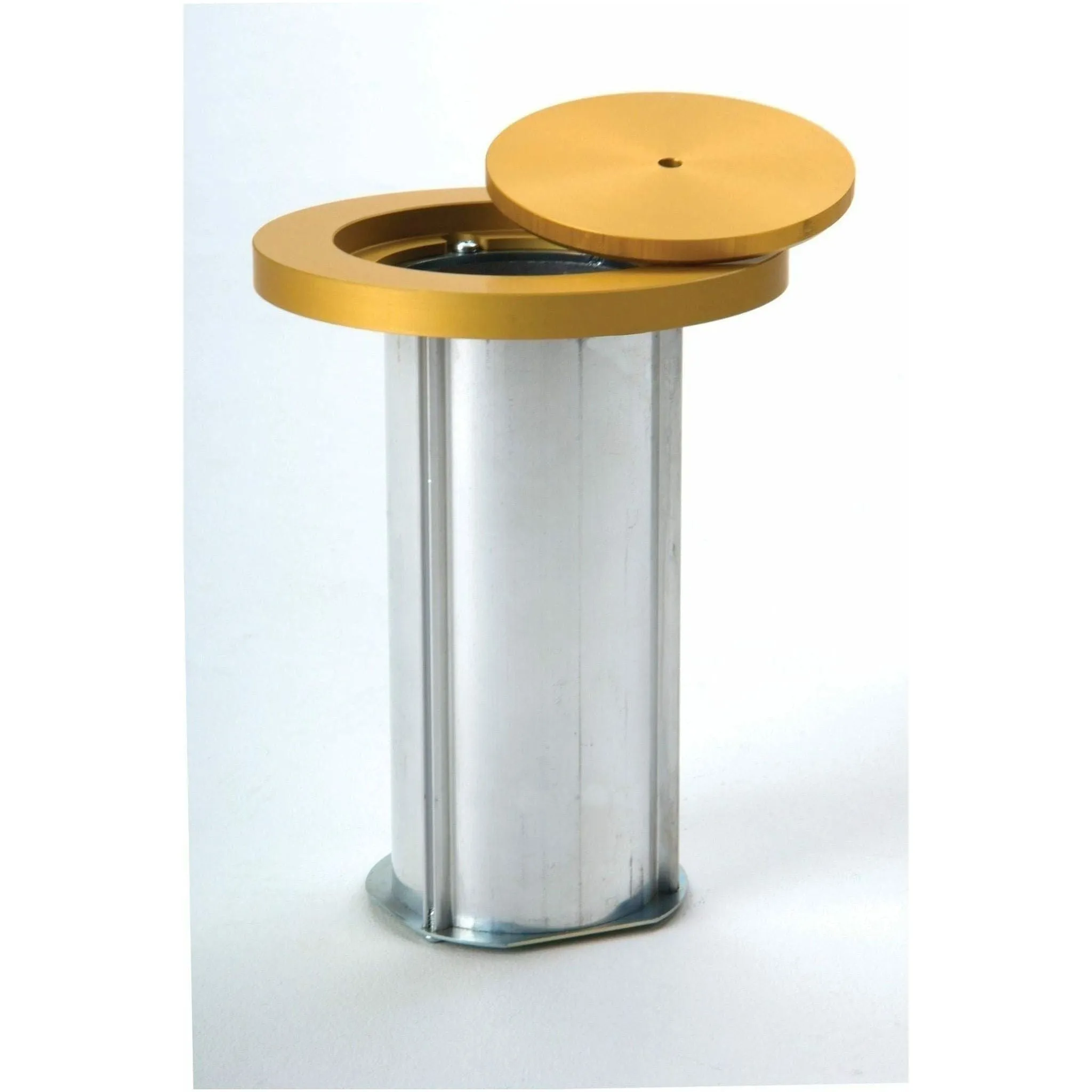 Bison 3 1/2" Volleyball Floor Sockets w/ Plated Aluminum Cover Plate VB21