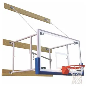 Bison 6-8 Side Fold Competition Wall Mounted Basketball Hoop PKG68SFRG