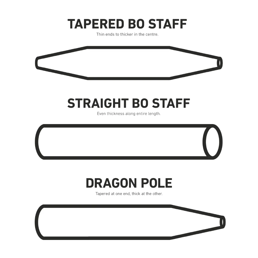 Bo Staff - White Oak 4ft 5ft 6ft 8ft Smai
