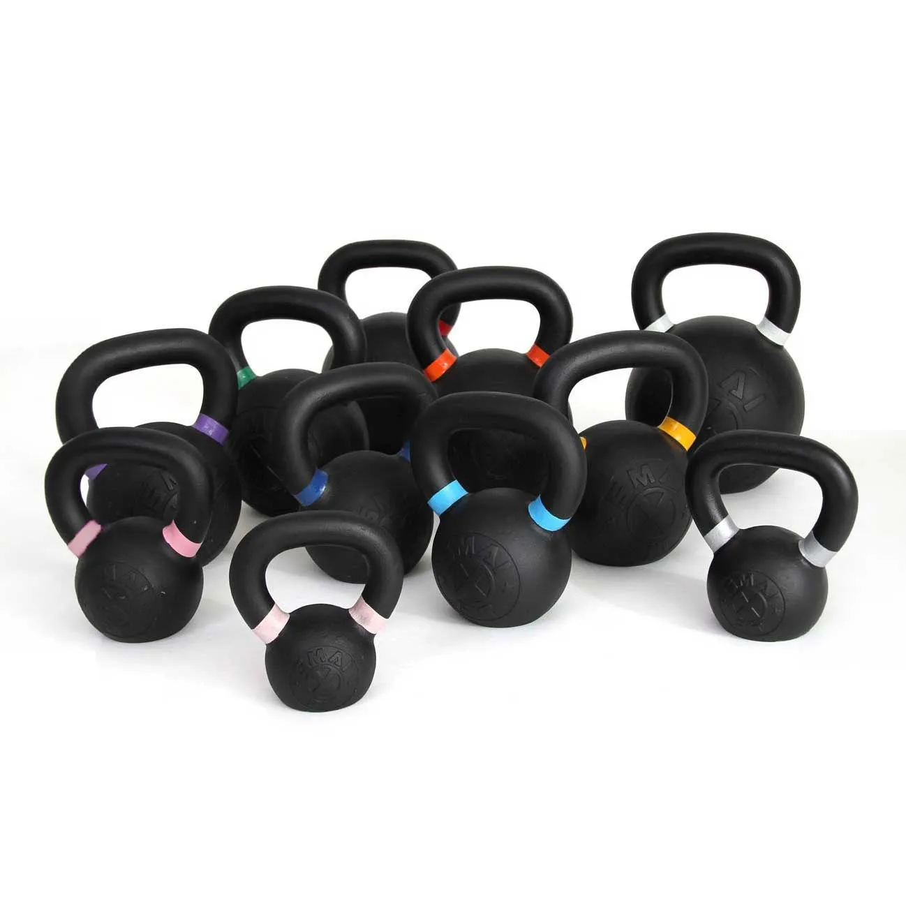 Cast Iron Kettlebell Set 120kg with Storage Rack Smai