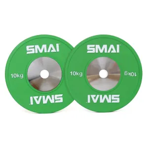 Competition Bumper Plate 10kg (PAIR) IWF Colour Smai