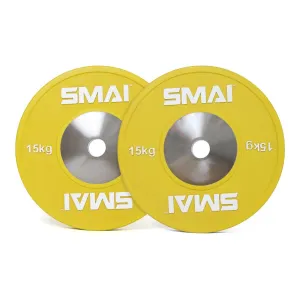 Competition Bumper Plate 15kg (PAIR) IWF Colour Smai