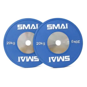 Competition Bumper Plate 20kg (PAIR) IWF Colour Smai