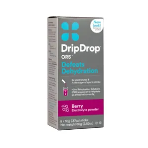 DRIP DROP Berry Flavored Electrolyte Powder (Box of 4)