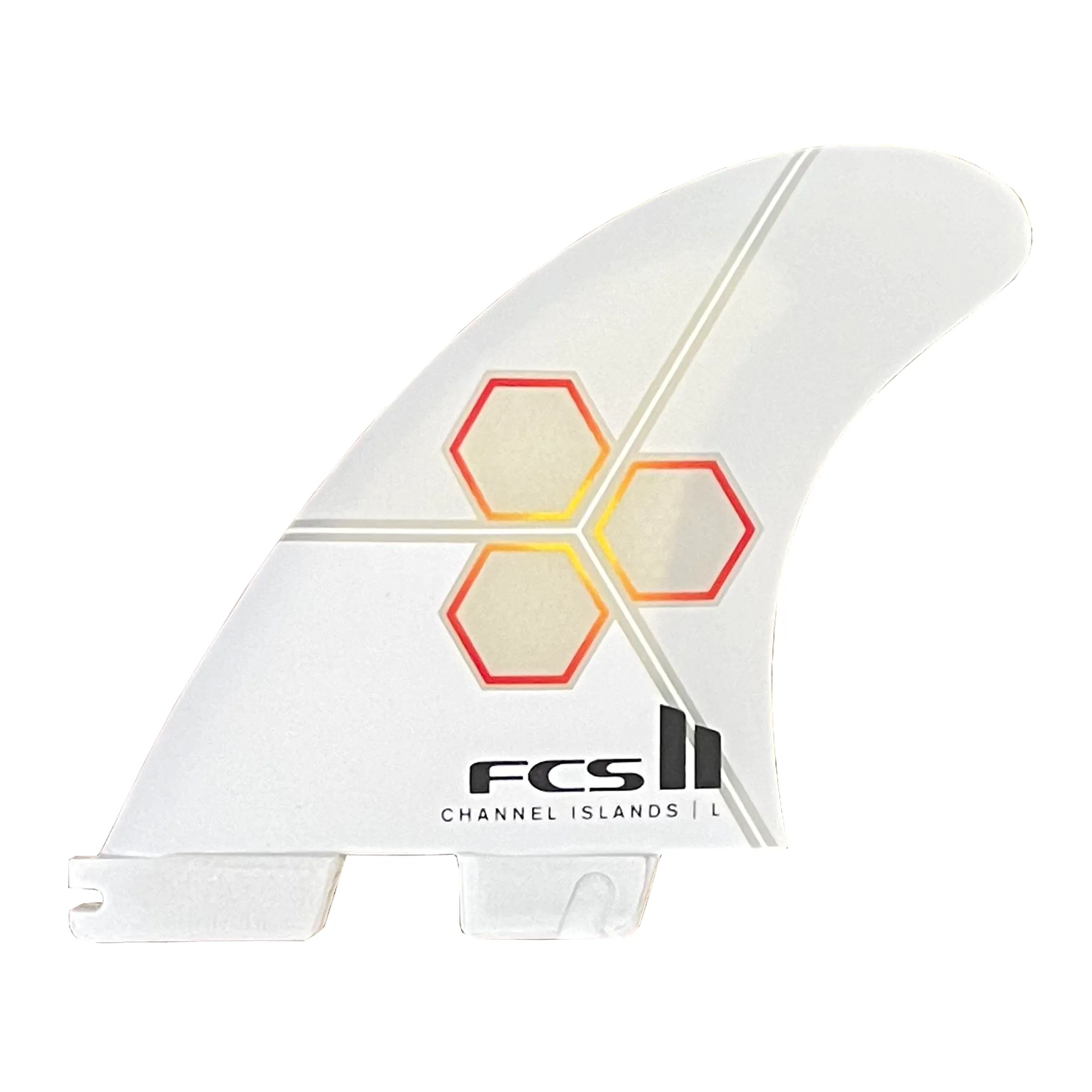 FCS II Channel Islands Performance Core 5-Fin Surfboard Fins - Medium/White Flame