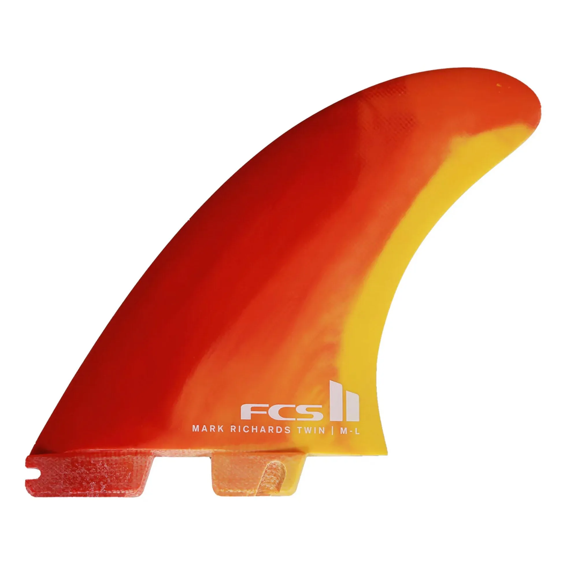 FCS II Mark Richards Performance Core 2 1 Surfboard Fins - Medium-Large/Sunset Swirl