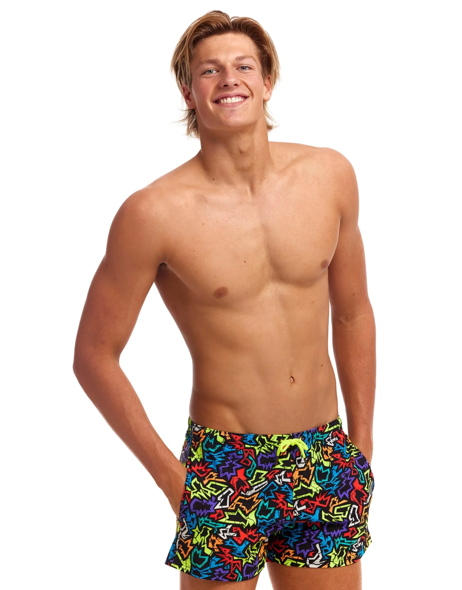 Funk Me Shorty Swim Shorts - Black/Multi