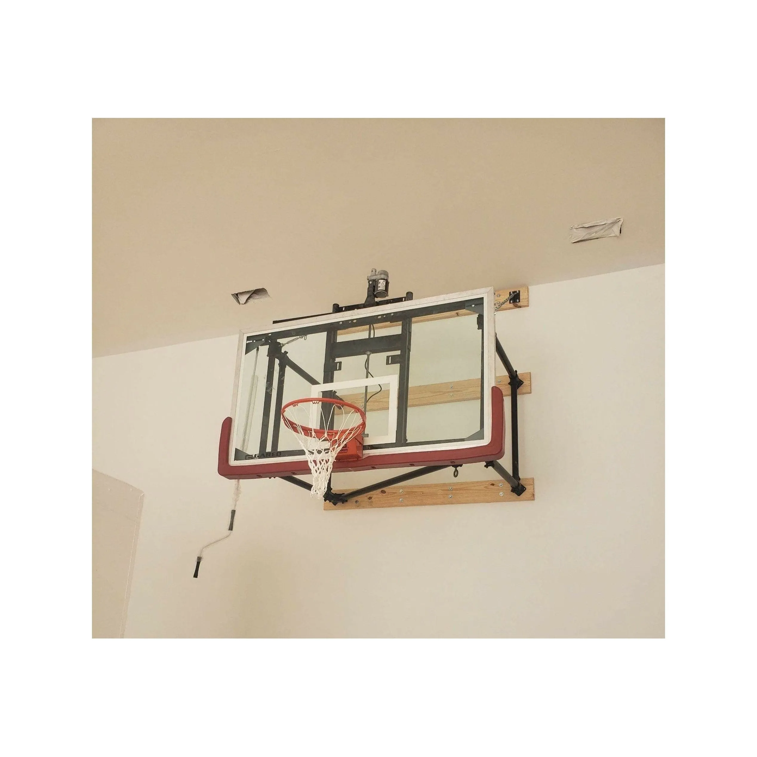 Gared 42 X 72 Side Fold Basketball Wall Mounted Package w/ Electric Height Adjuster