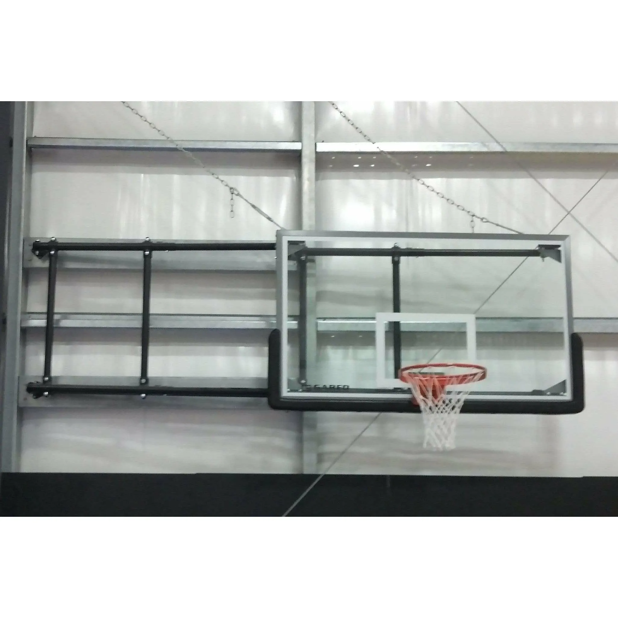 Gared 42 X 72 Side Fold Basketball Wall Mounted Package w/ Electric Height Adjuster