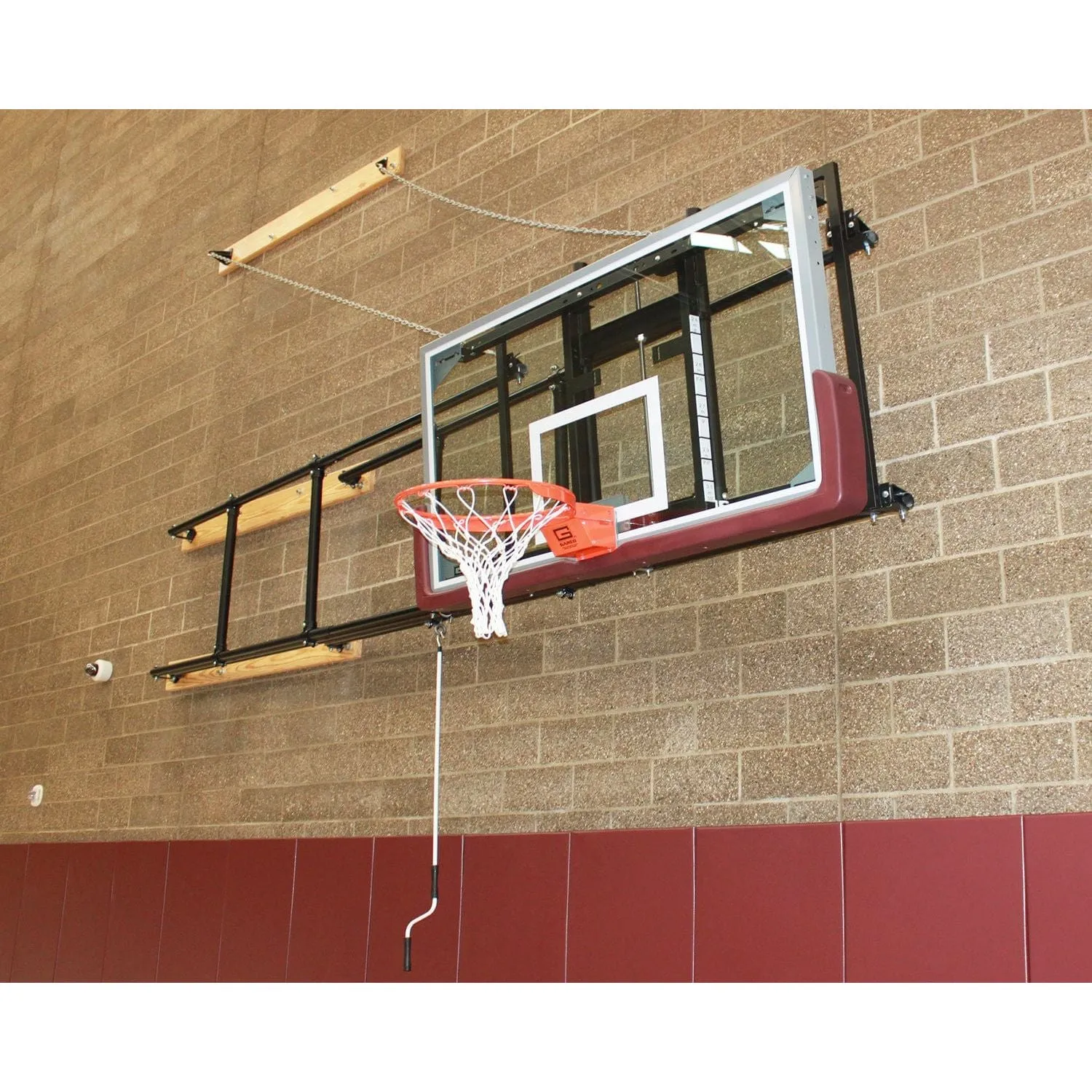 Gared 42 X 72 Side Fold Basketball Wall Mounted Package w/ Electric Height Adjuster