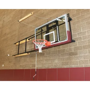 Gared 42 X 72 Side Fold Basketball Wall Mounted Package w/ Manual Height Adjuster