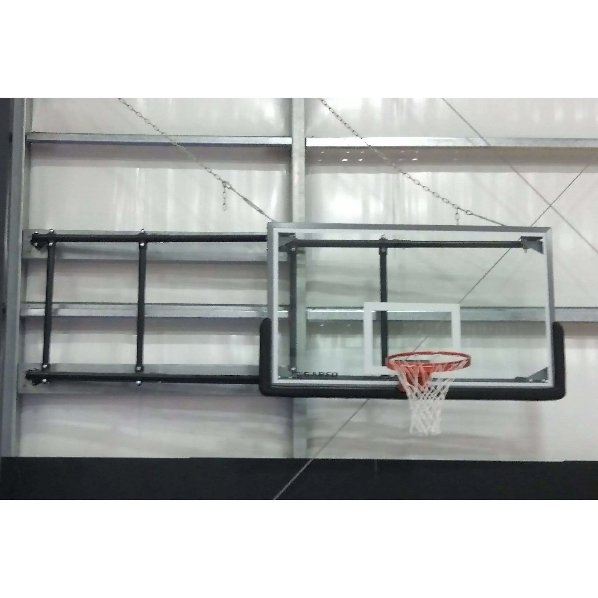 Gared 42 X 72 Side Fold Basketball Wall Mounted Package w/ Manual Height Adjuster