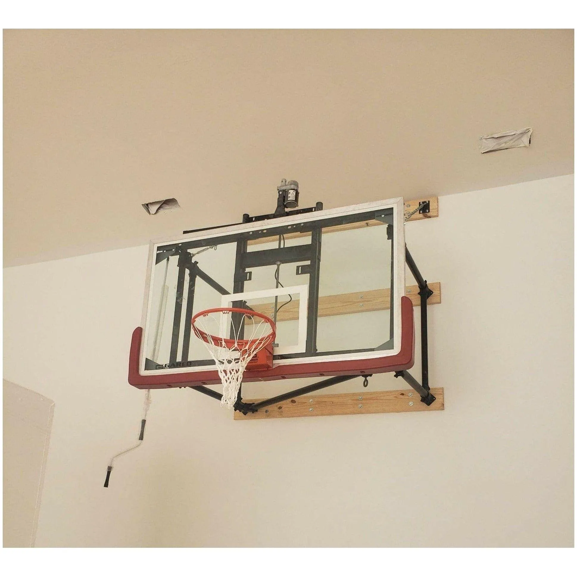 Gared 42 X 72 Side Fold Basketball Wall Mounted Package w/ Manual Height Adjuster