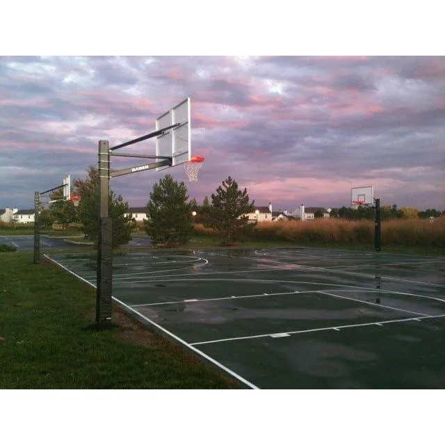 Gared Endurance 6 Square Post 4 Extension Steel Playground Basketball Hoop