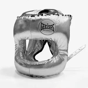 Geezers Elite Pro Bar Faced Headguard - Silver