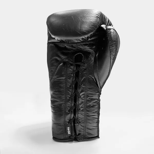 Geezers Halo Training/Sparring Boxing Gloves - Lace - Black -16oz