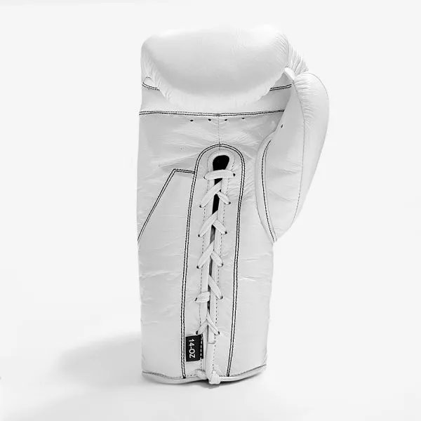 Geezers Halo Training/Sparring Boxing Gloves - Lace - White