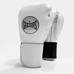 Geezers Halo Training/Sparring Boxing Gloves - Velcro White