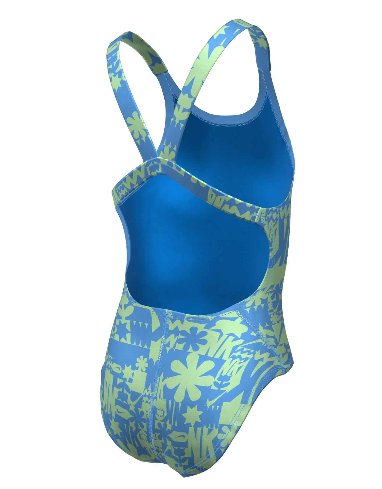 Girls Hydrastrong Multi Print Fastback Swimsuit - Vapor Green