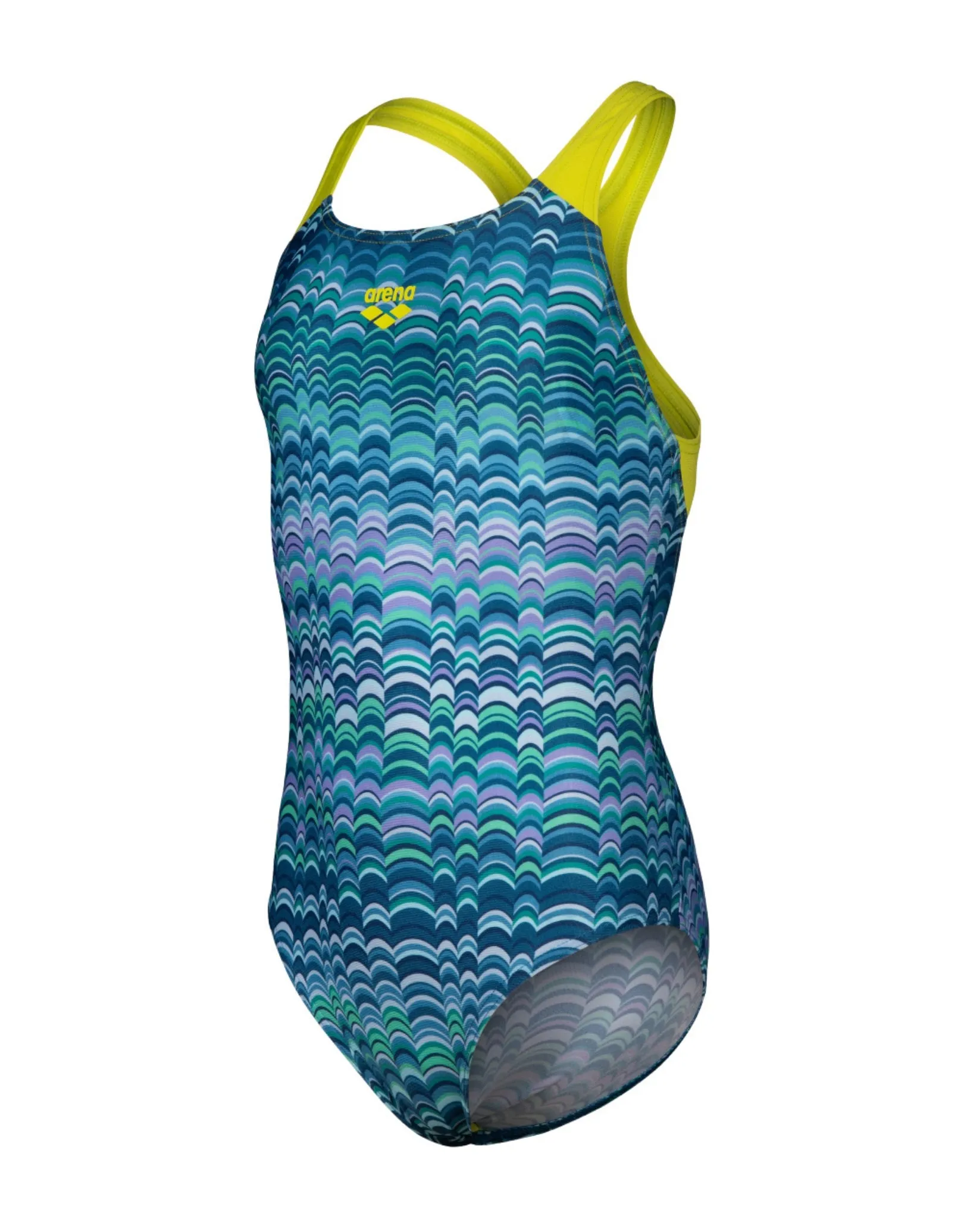 Girls Ondulation Pro Back Swimsuit - Navy/Green