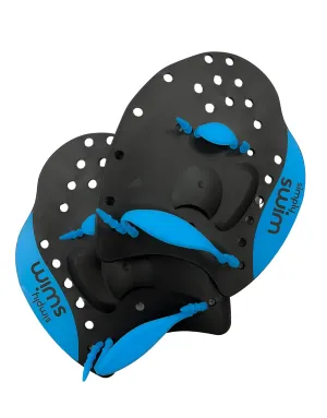Hand Swim Paddles - Black/Blue - 3 sizes