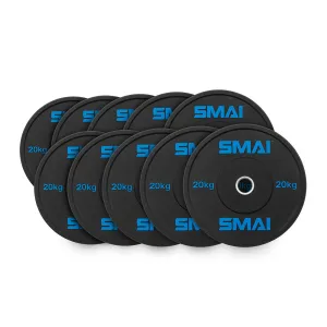 HD Bumper Plates Set - 5 pairs of 20kg (200kg) Smai