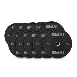 HD Bumper Plates Set - 5 pairs of 5kg (50kg) Smai