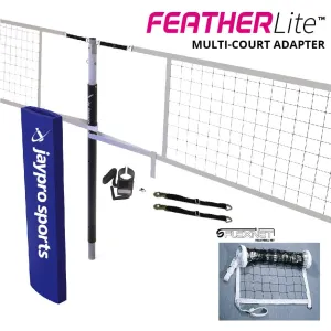 Jaypro FeatherLite Volleyball Net Center Upright System (3 in. Floor Sleeve) PVBC-450