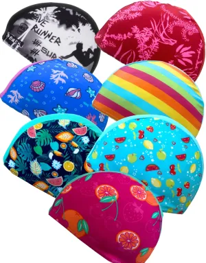 Junior Lycra Swim Cap - Multicoloured