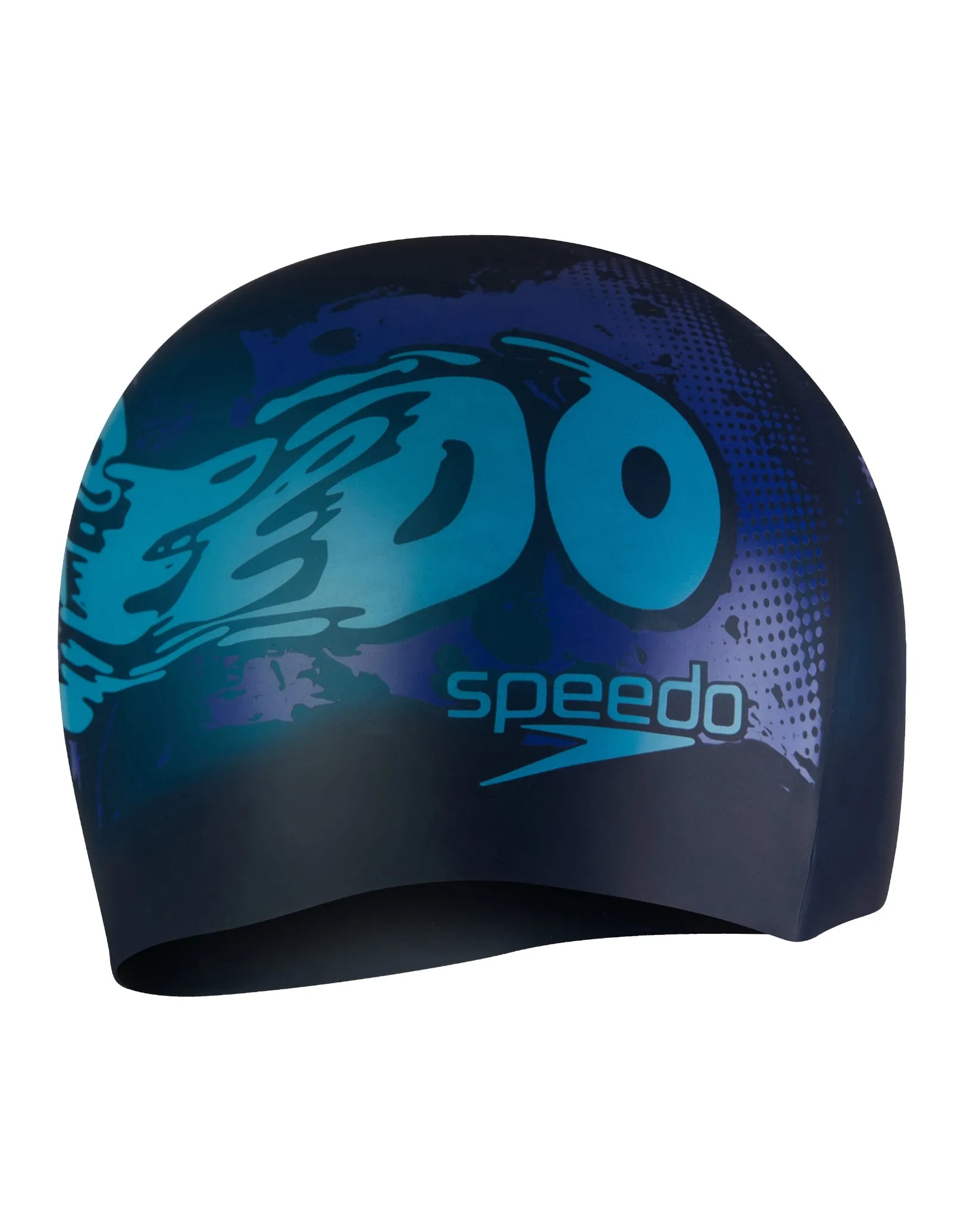 Junior Slogan Print Silicone Swim Cap