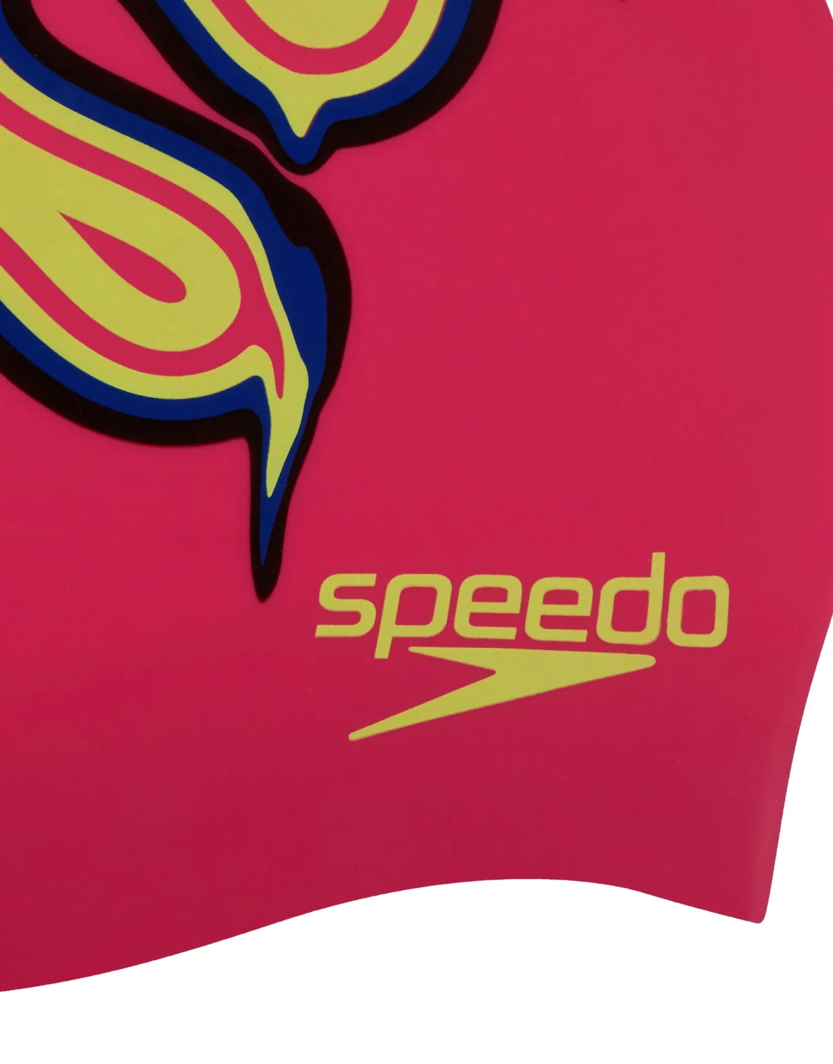 Junior Slogan Print Silicone Swim Cap