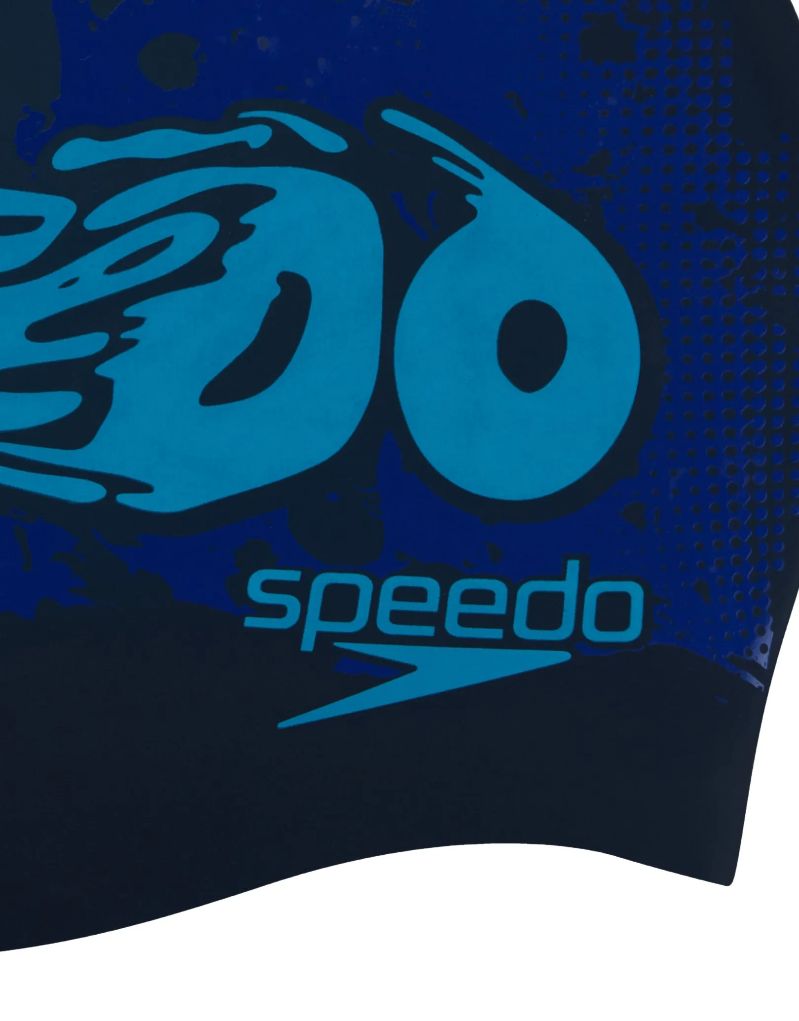 Junior Slogan Print Silicone Swim Cap