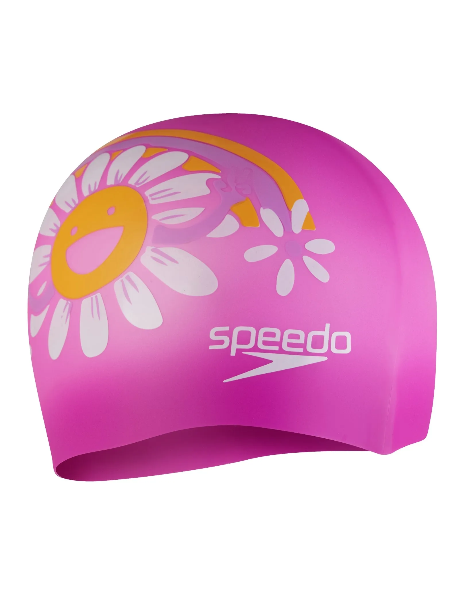 Junior Slogan Print Silicone Swim Cap