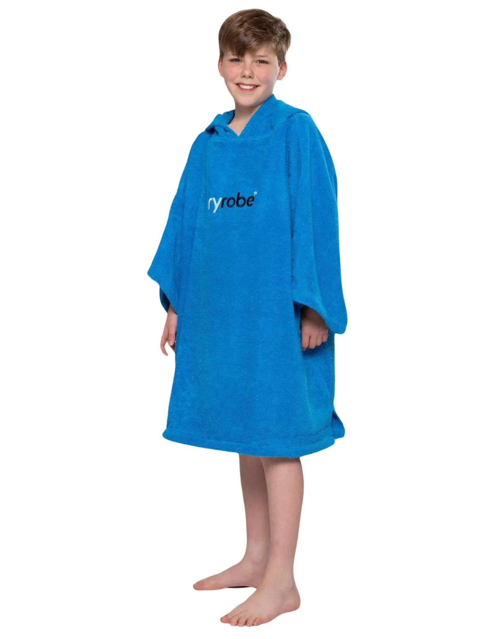 Kids Organic Cotton Short Sleeve Towel Poncho - 5-9 yrs