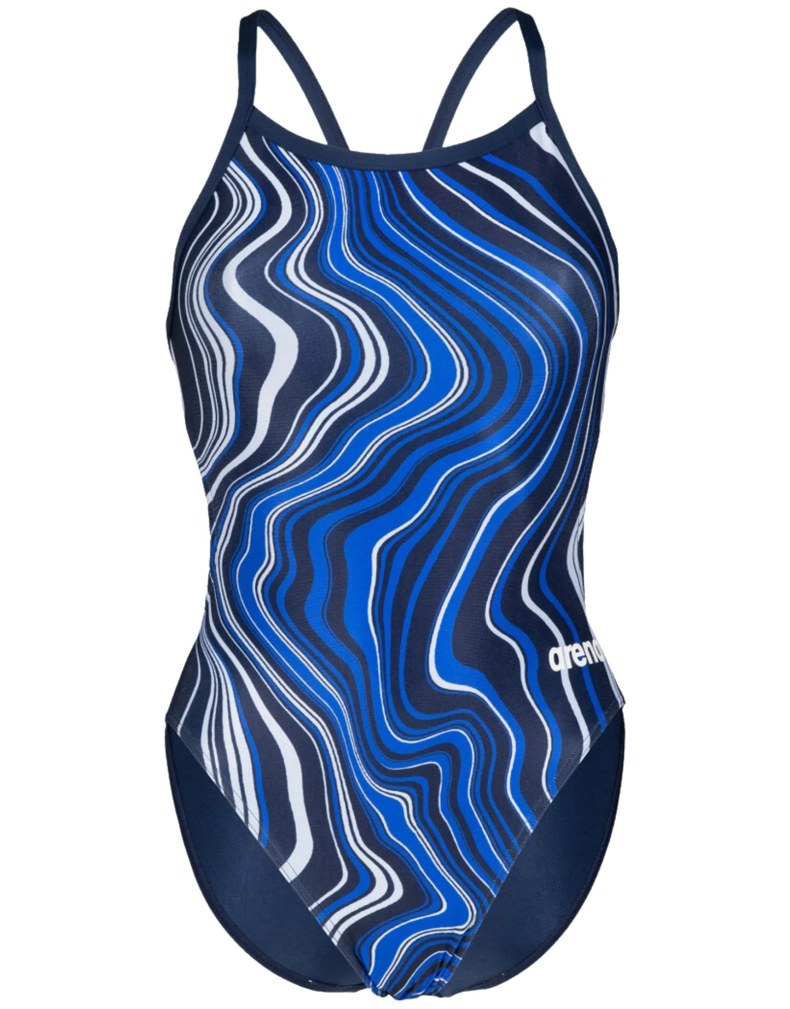 Marbled Challenge Back Swimsuit - Navy/Multi