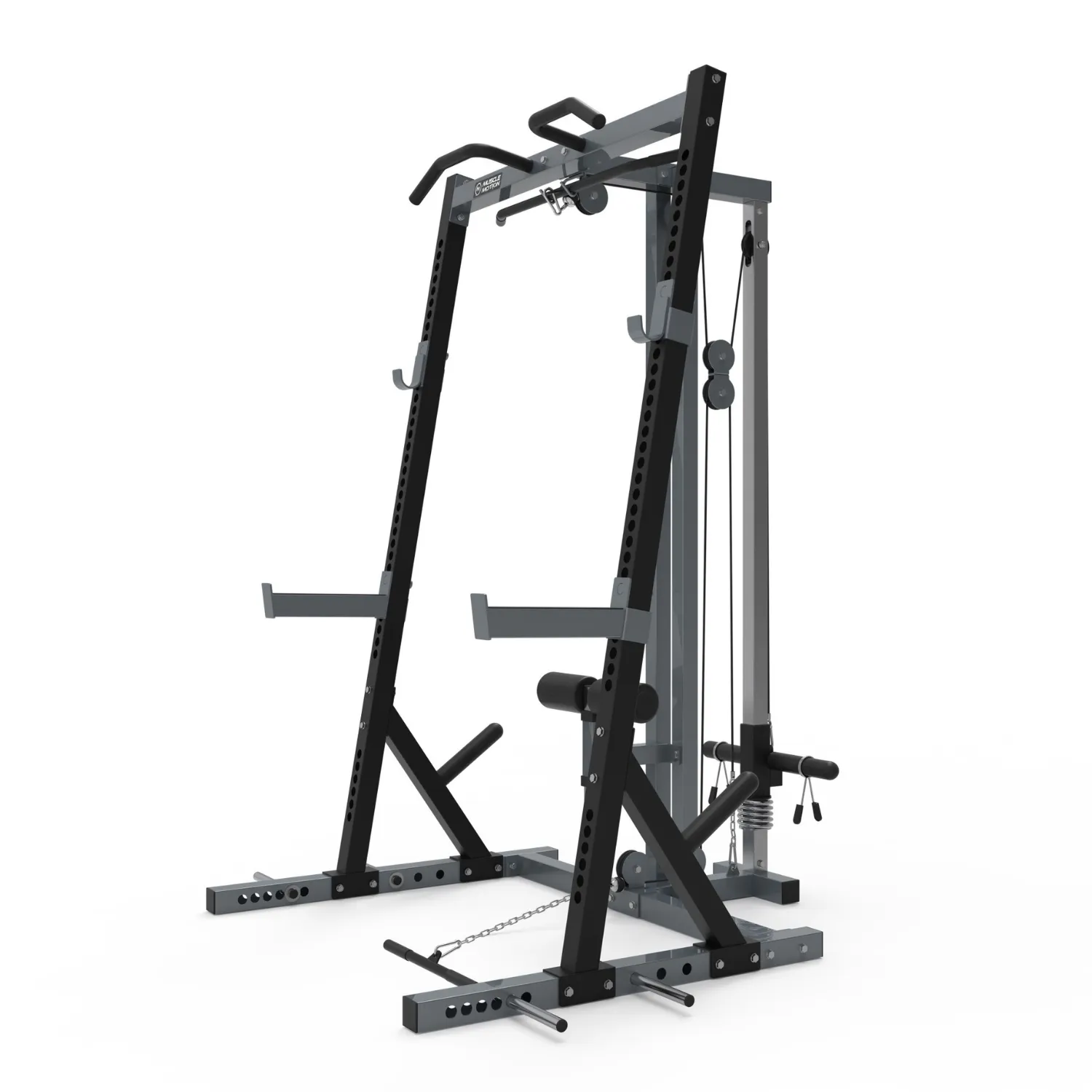 Muscle Motion Half Rack with High Low pulley (Rating Certified)