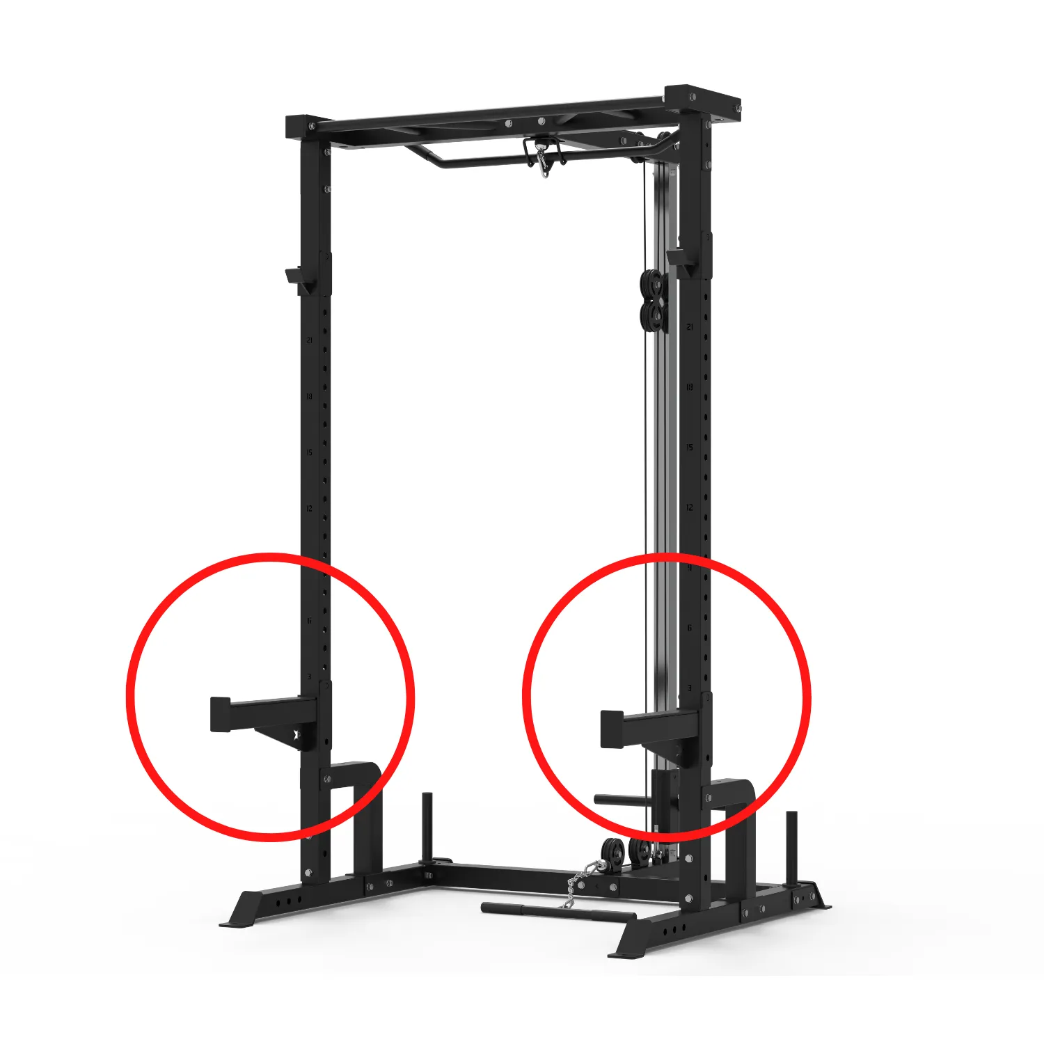 Muscle Motion Safety Spotter Arms for Valor Racks