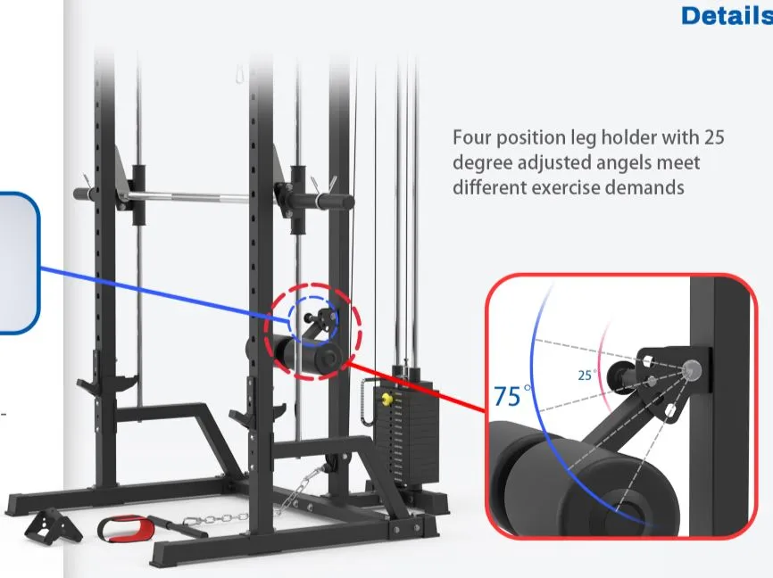 Muscle Motion SM1002W Smith Machine   90kg Pin Loaded High Low Pulley
