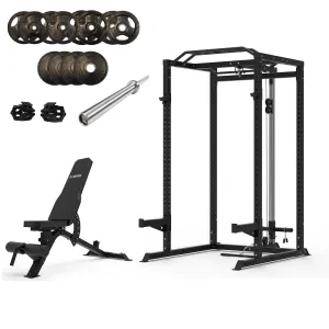 Muscle Motion Valor Power Rack with High Low Pulley Package