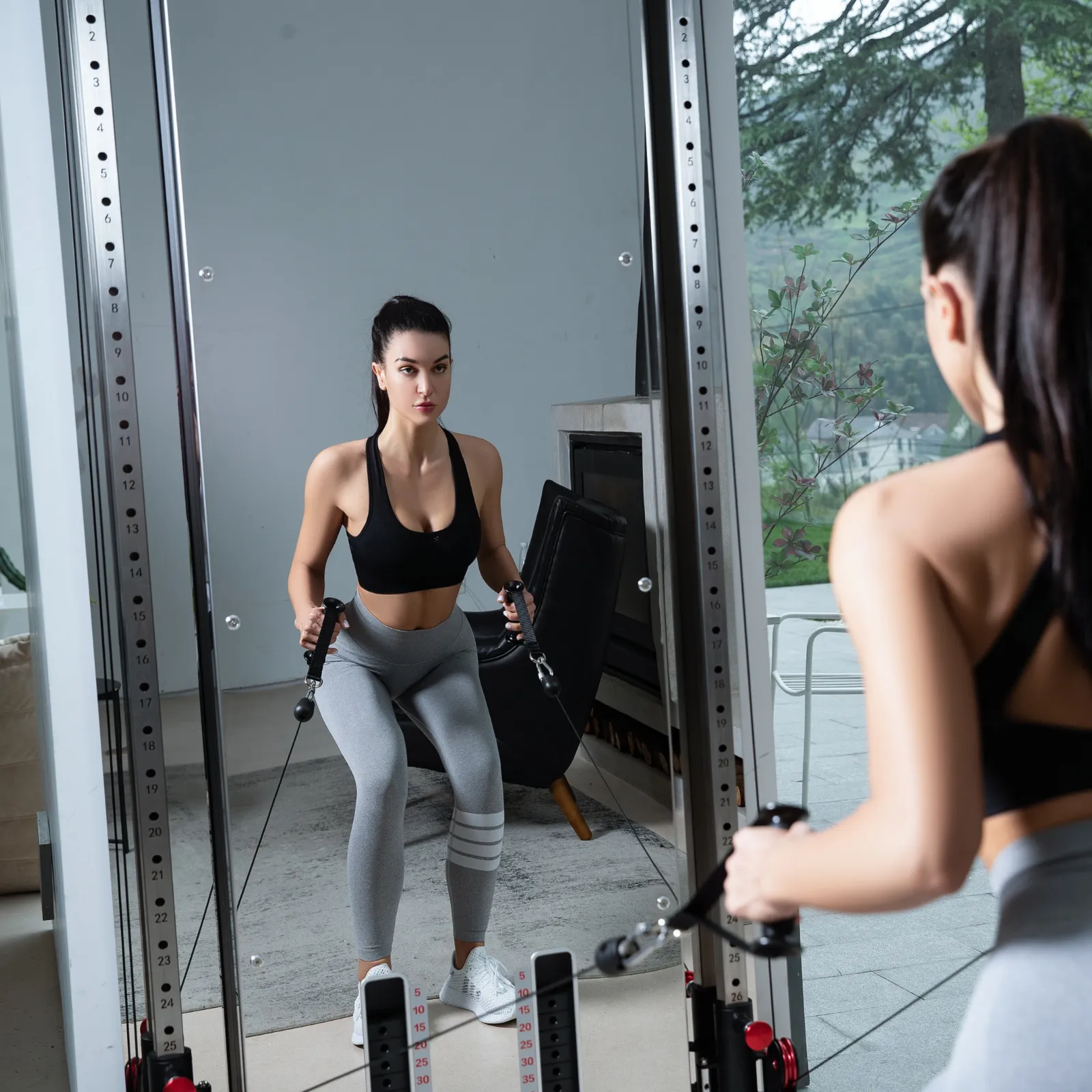 Muscle Motion Wall Mounted Functional Trainer-Double Stack - Lifestyle Series