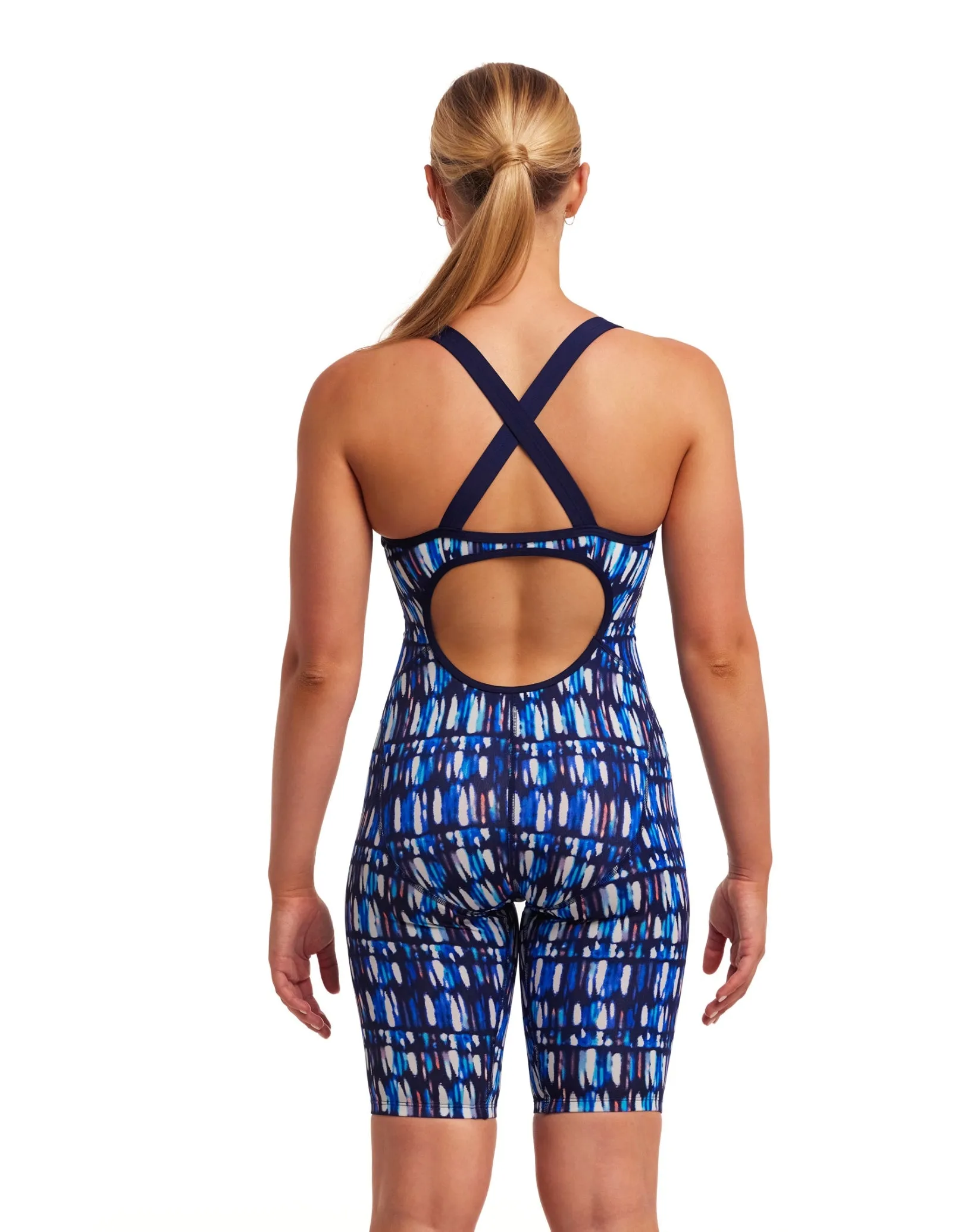 Perfect Teeth Fast Legs Legsuit - Blue