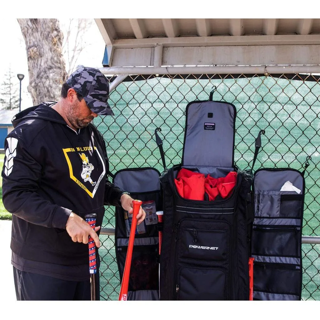 Powernet All Gear Transporter Rolling Baseball Equipment Bag for Coaches B007