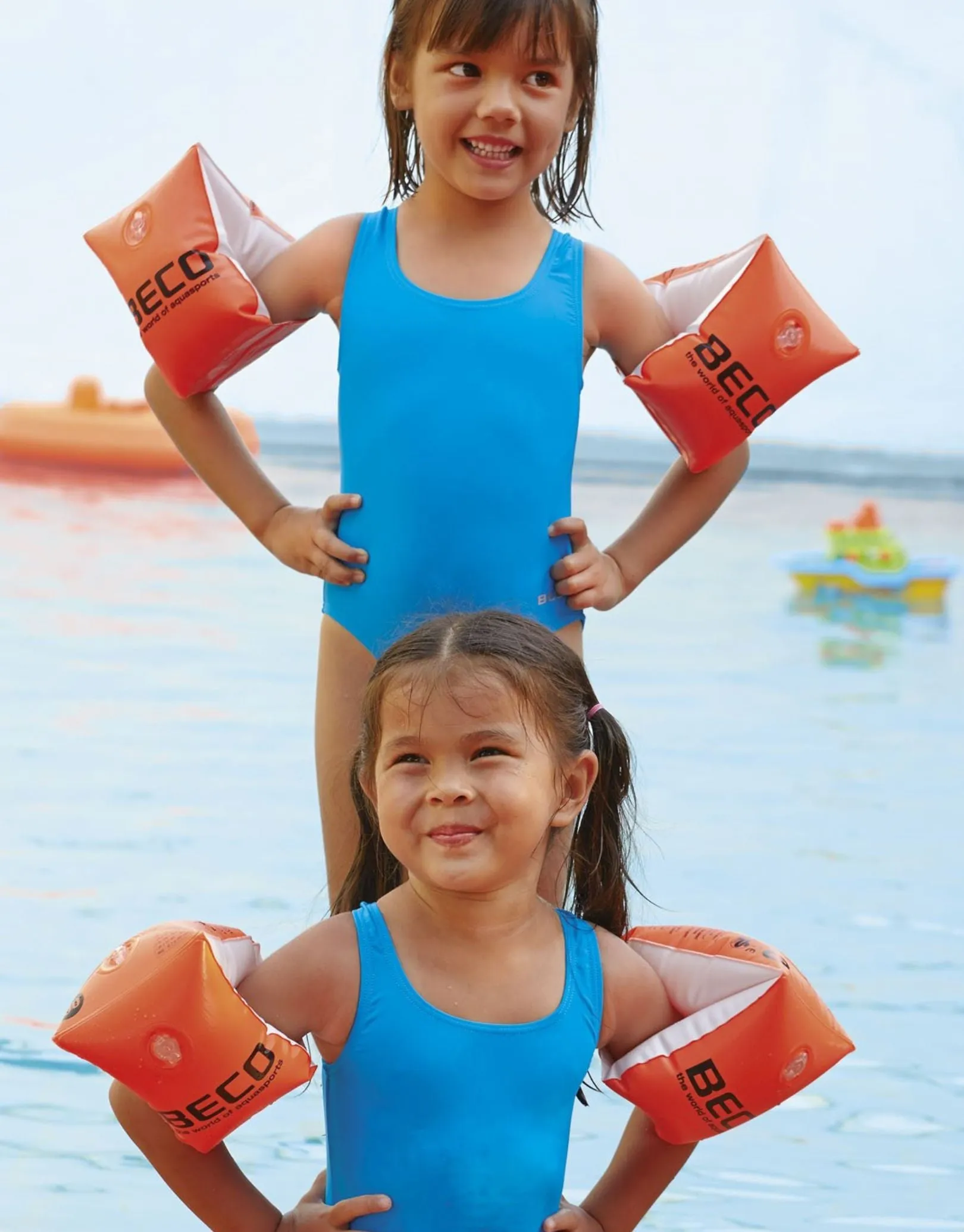 Swimming Arm Bands  - Orange - 4 Sizes