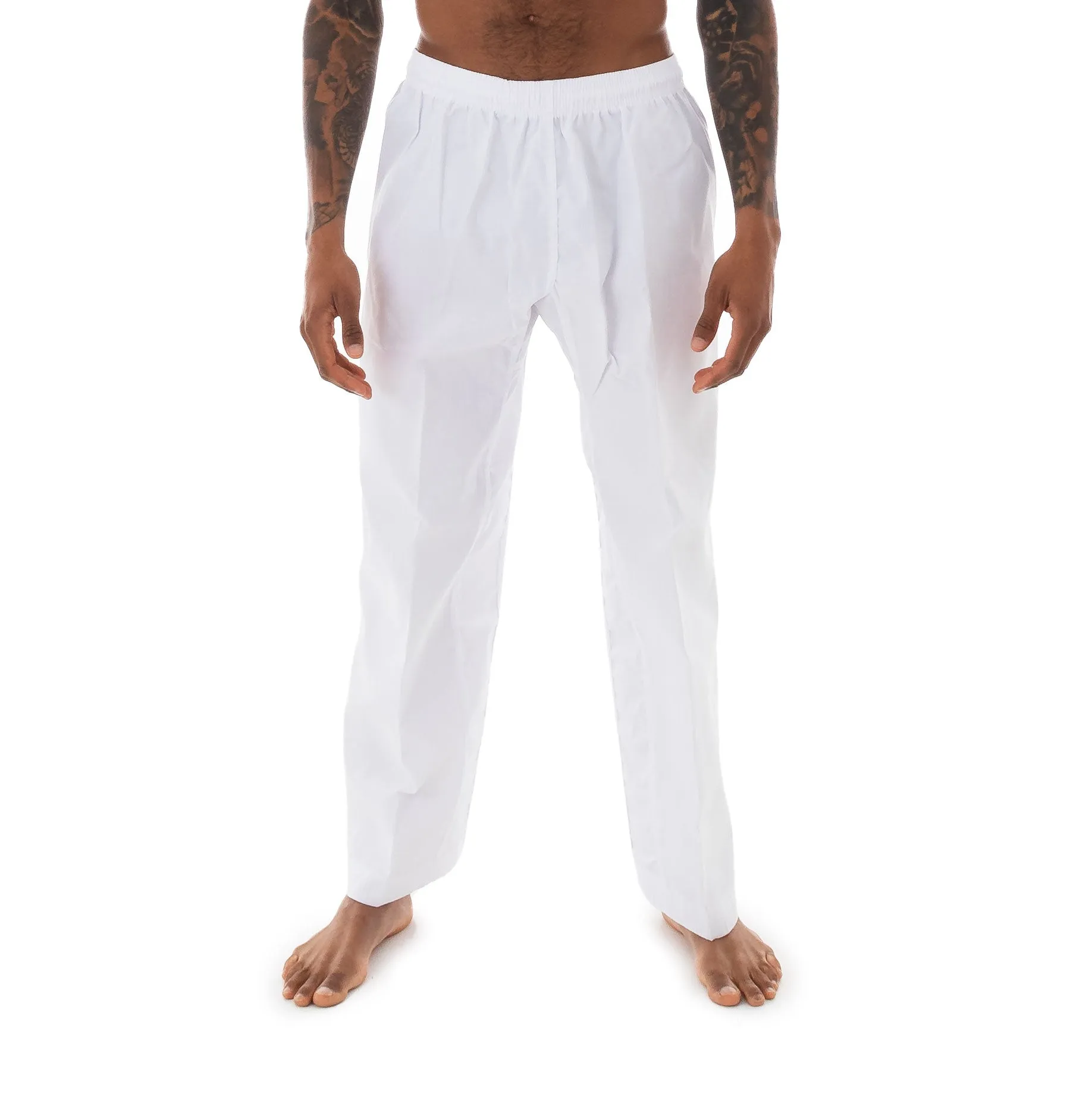 Taekwondo Uniform Classic - 8oz Ribbed Student Dobok (White V-Neck) Smai