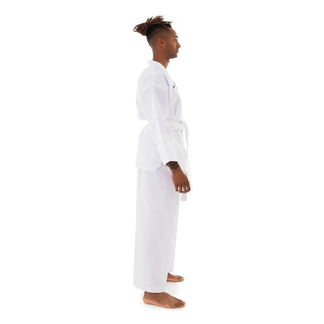 Taekwondo Uniform Classic - 8oz Ribbed Student Dobok (White V-Neck) Smai
