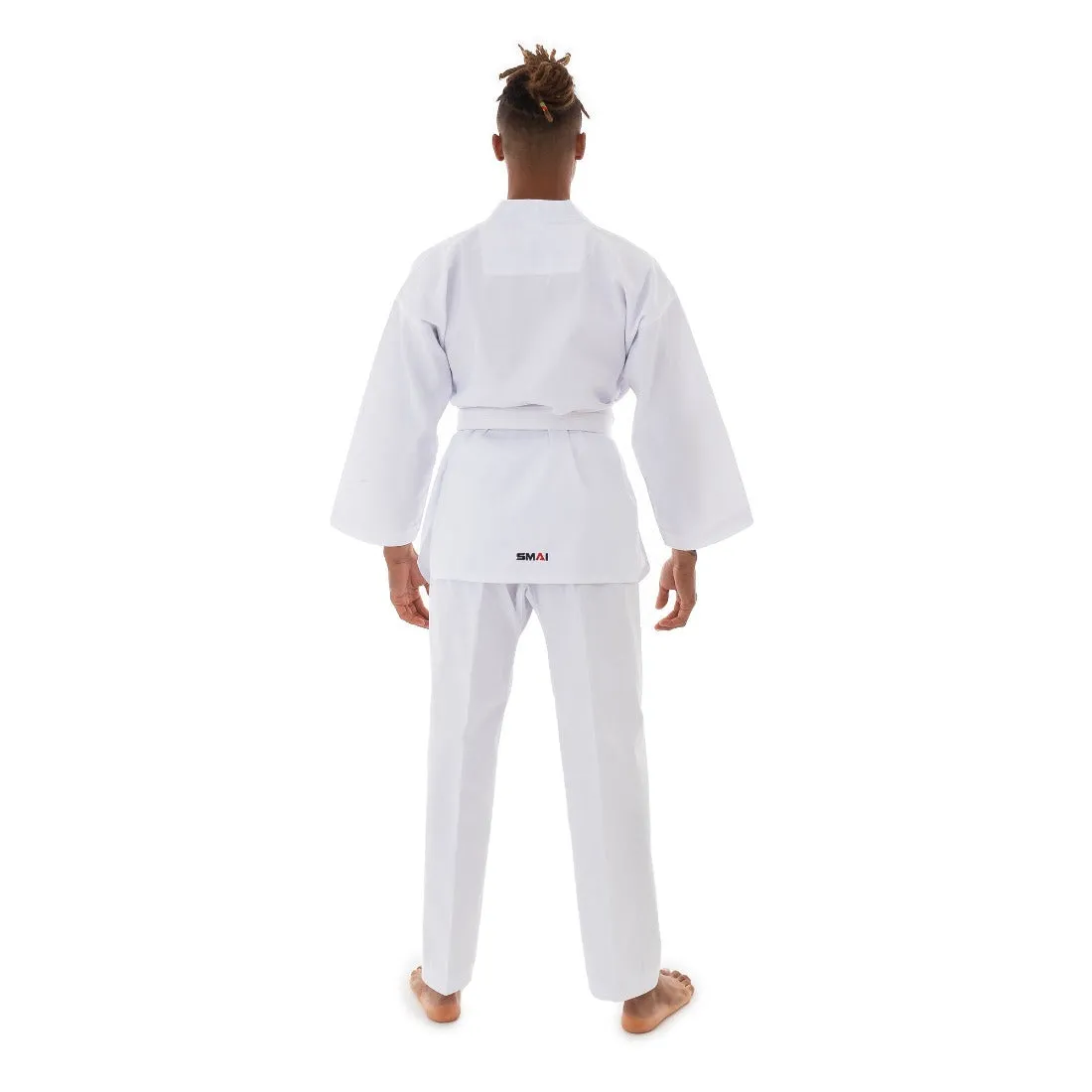 Taekwondo Uniform Classic - 8oz Ribbed Student Dobok (White V-Neck) Smai