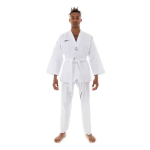 Taekwondo Uniform Classic - 8oz Ribbed Student Dobok (White V-Neck) Smai
