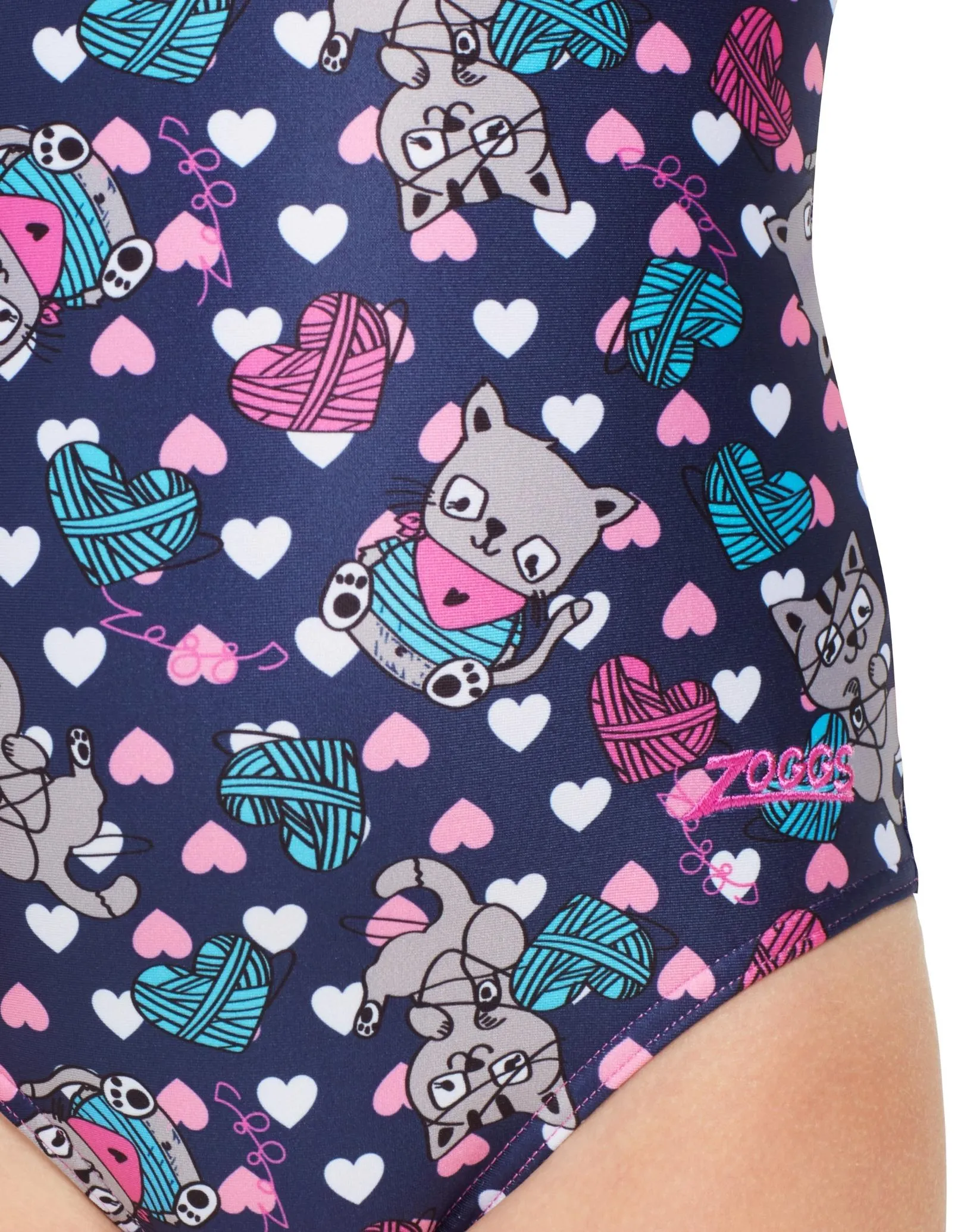 Tots Girls Kitty Actionback Swimsuit